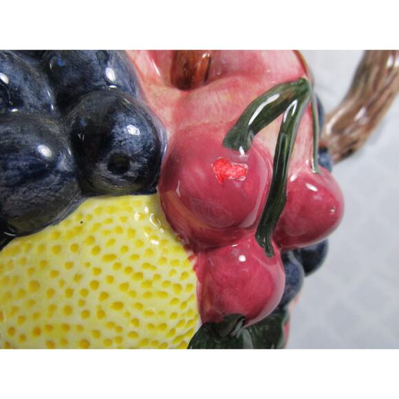 Country Orchard by Block, Handpainted Fruit Pitcher, Vintage by Gear - Picture 4 of 6